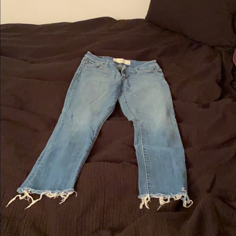 Cutoff full length jeans